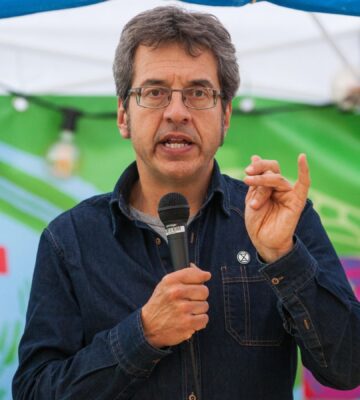 George Monbiot giving a speech