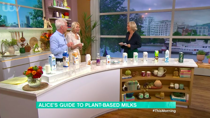 Holly Willoughby, Phillip Schofield, and Alice Beer on ITV's This Morning
