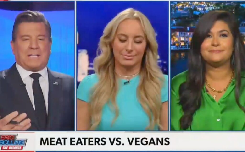 News anchors including Ilona Braverman on US TV show Newsmax