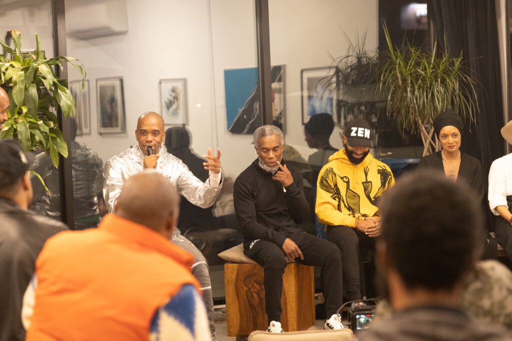 A group of speakers at stic's wellness book launch in Brooklyn