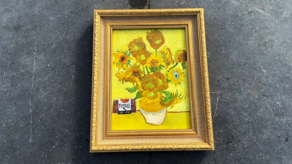THIS vegan meat brand company created its own take on the Van Gogh Sunflowers painting