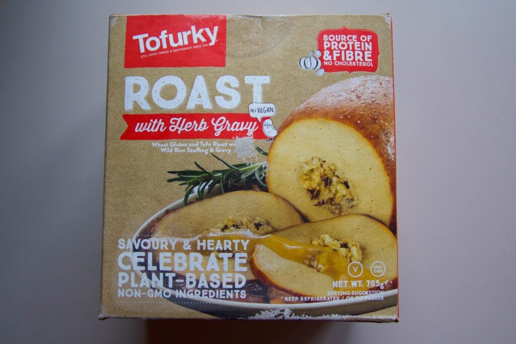 A pack of vegan turkey meat by Tofurky