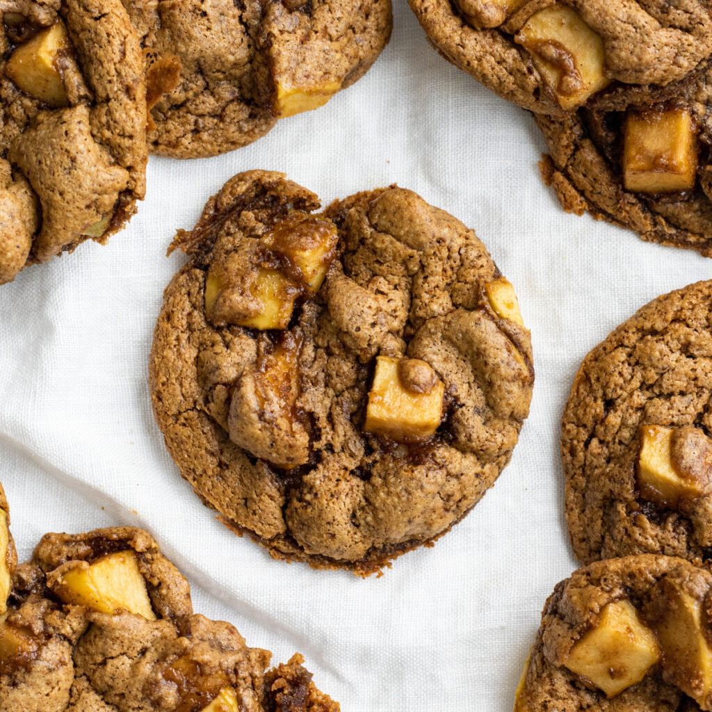 A plate of vegan, gluten-free apple pie cookies