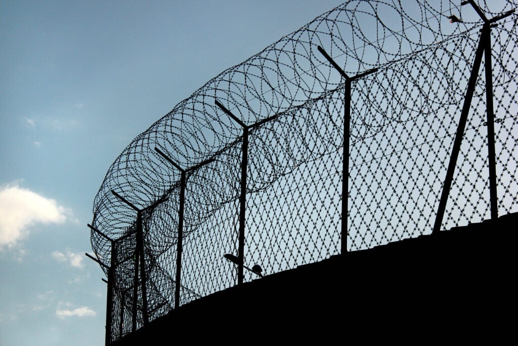 Wire fence of a prison