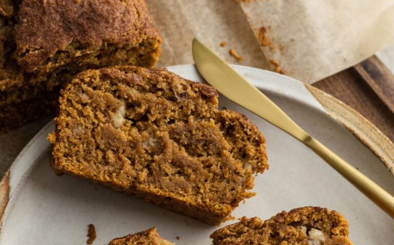 This Vegan Pumpkin Banana Bread Recipe Is Perfect For A Rainy Day