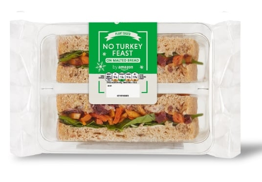 Amazon Fresh's vegan Christmas sandwich option