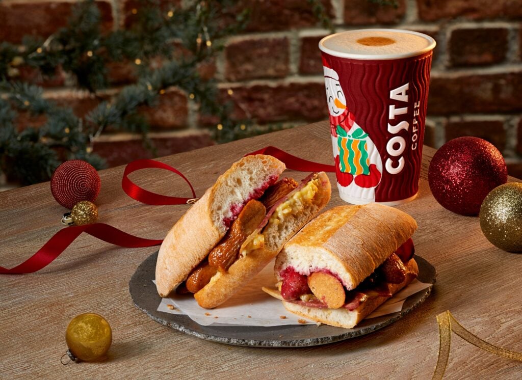 Costa Coffee vegan Christmas sandwich 2022