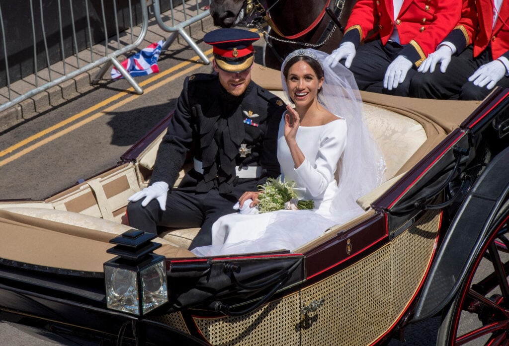 Meghan Markle and Prince Harry on their wedding day