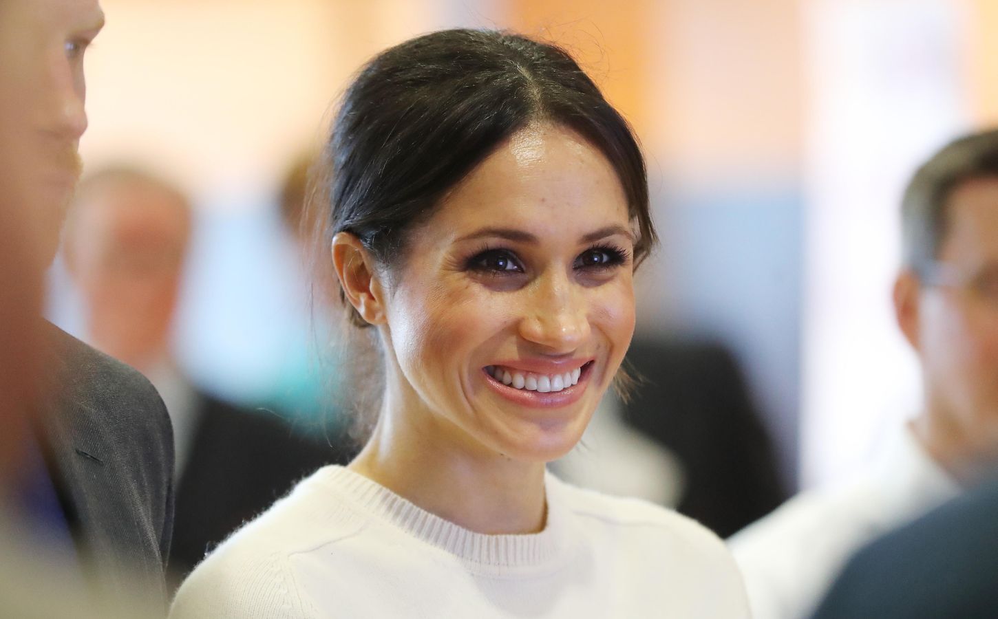 Duchess of Sussex Meghan Markle smiling at an event