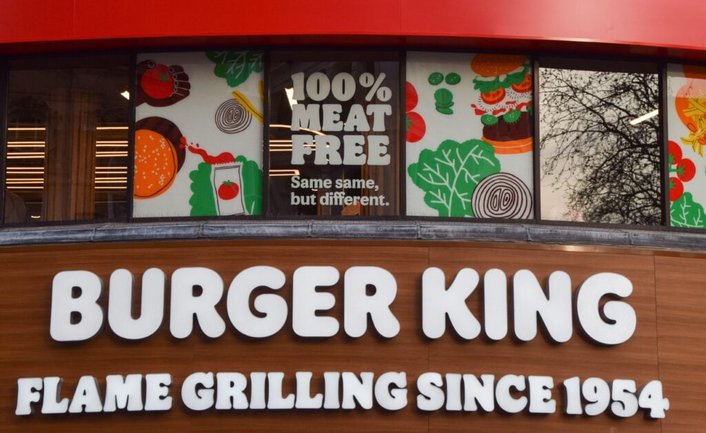 Burger King UK turned its flagship restaurant meat-free for a month in 2021