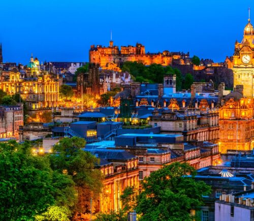 Scotland's capital city Edinburgh, in Europe