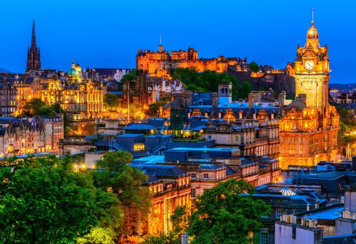 Scotland's capital city Edinburgh, in Europe