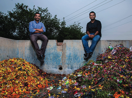 The founders of Fleather flower leather start-up Phool