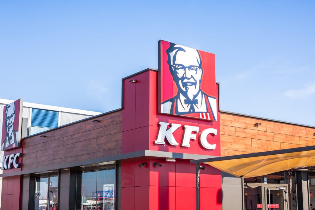 The outside of a KFC restaurant