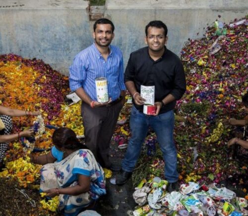 The founders of Fleather flower leather start-up Phool