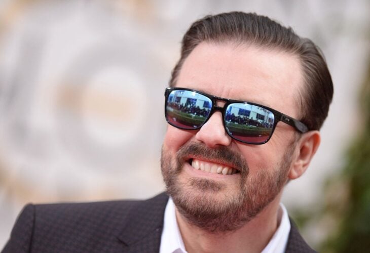 Vegan celebrity Ricky Gervais on the red carpet