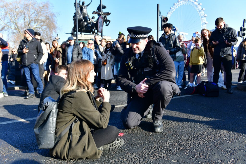 Animal Rebellion use peaceful protest tactics