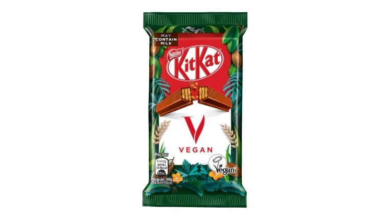 A UK bar of the vegan KitKat