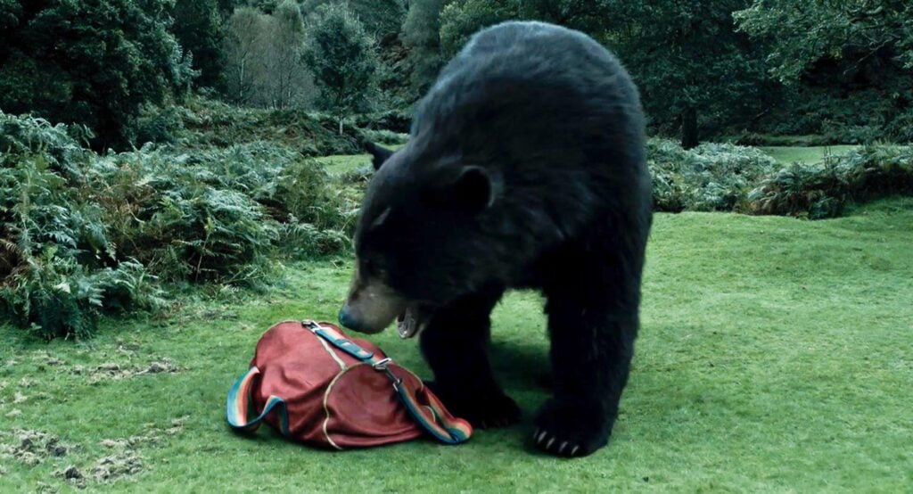A scene from film 'Cocaine Bear'