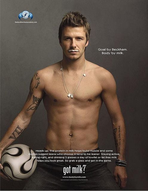 David Beckham in his "Got Milk?" advert in 2006