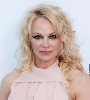 Vegan celebrity Pamela Anderson on the red carpet
