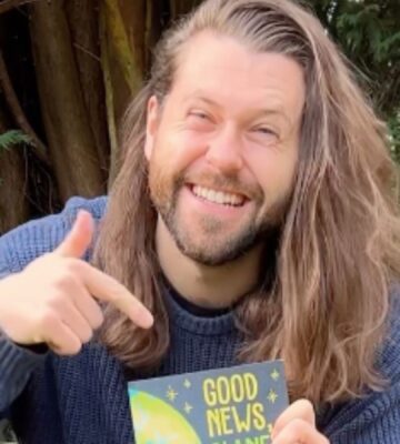 Vegan Sam Bentley, who has written a book on positive climate news called Good News, Planet Earth