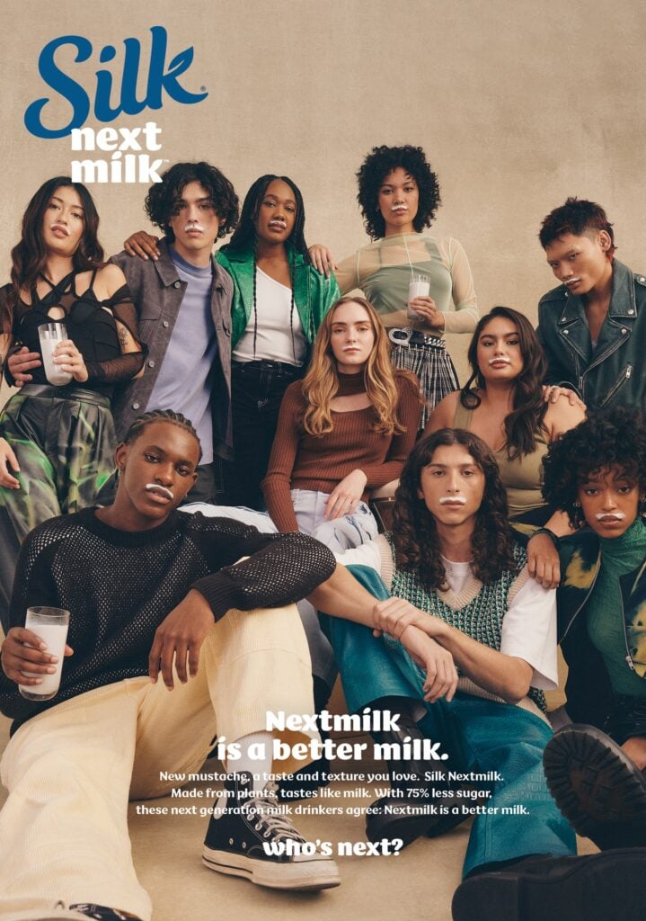 "nepo babies" star in a campaign from vegan milk brand Silk