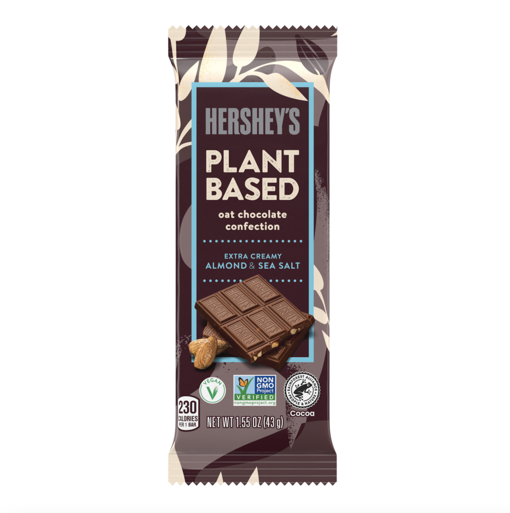 A new vegan chocolate bar by Hershey's: Plant Based Extra Creamy with Almonds and Sea Salt