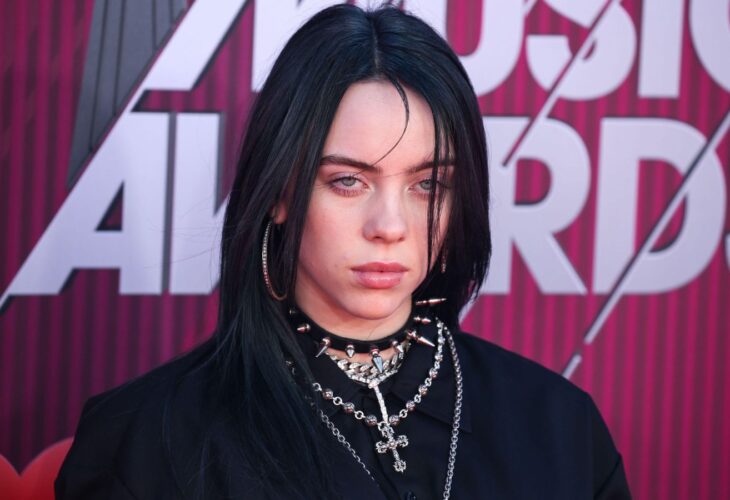 Vegan celebrity, musician, and animal rights advocate Billie Eilish on the red carpet
