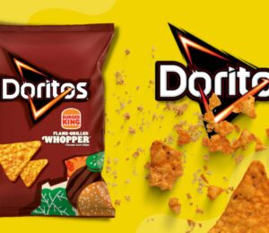 New Burger King Flame Grilled Whopper flavoured Doritos, which are plant-based corn chips