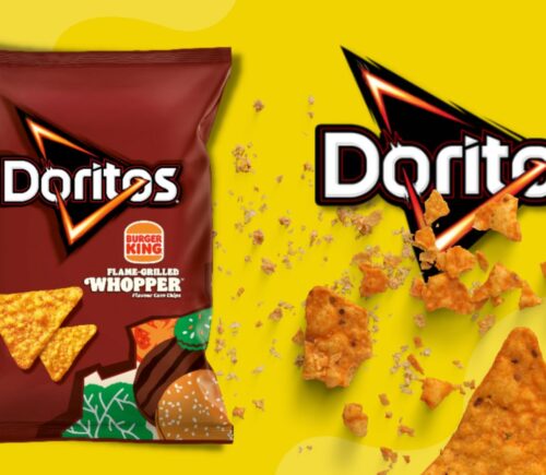New Burger King Flame Grilled Whopper flavoured Doritos, which are plant-based corn chips