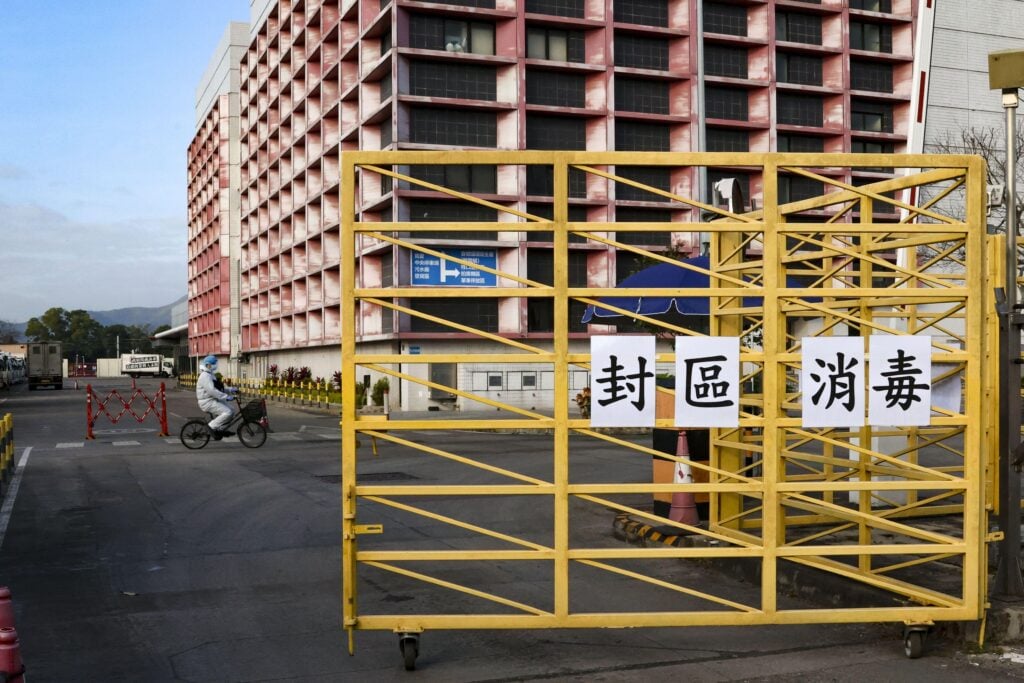 The outside of Sheung Shui Slaughterhouse in Hong Kong, where a worker recently died while trying to kill a pig