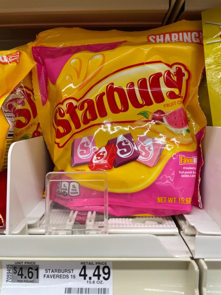 A packet of vegan-friendly sweets Starbursts