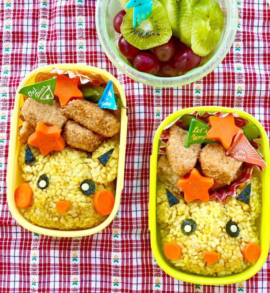 Pokemon-inspired vegan Japanese Bento box