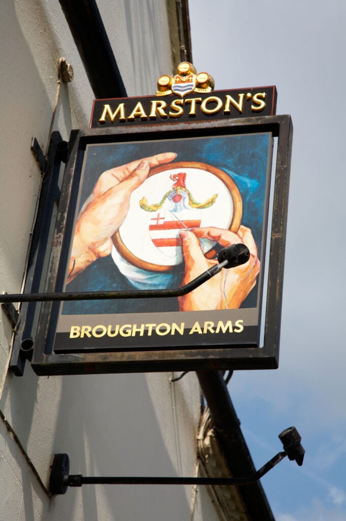 The outside of Marston's pub in the UK, which has just started selling VFC vegan fried chicken