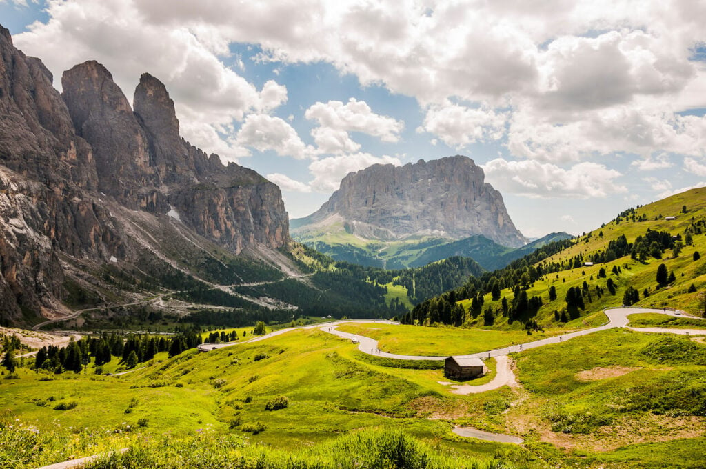 Trentino with the Dolomite mountains in the background