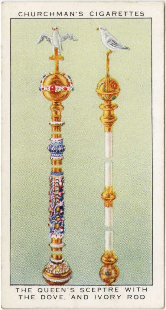The The “ivory rod with dove," which Camilla will carry at the Coronation