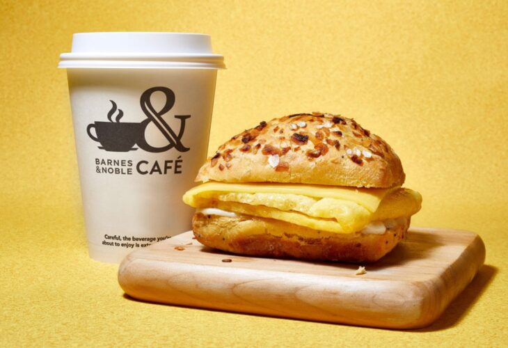 A vegan just Egg Breakfast sandwich at Barnes & Noble in the USA