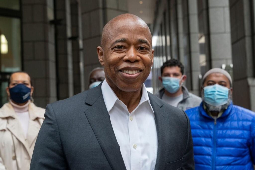 'Mostly plant-based' New York City Mayor Eric Adams at a press conference