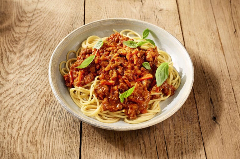 Plant-based food brand Beyond Meat's new product: a vegan spaghetti bolognese ready meal
