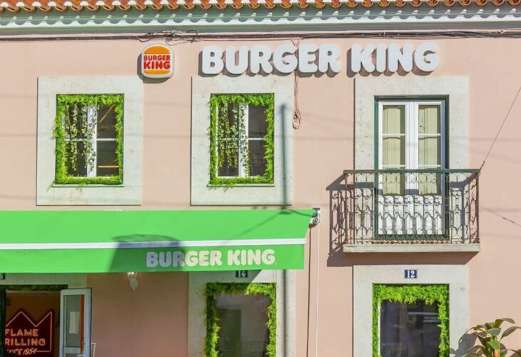 The outside of a plant-based Burger King branch