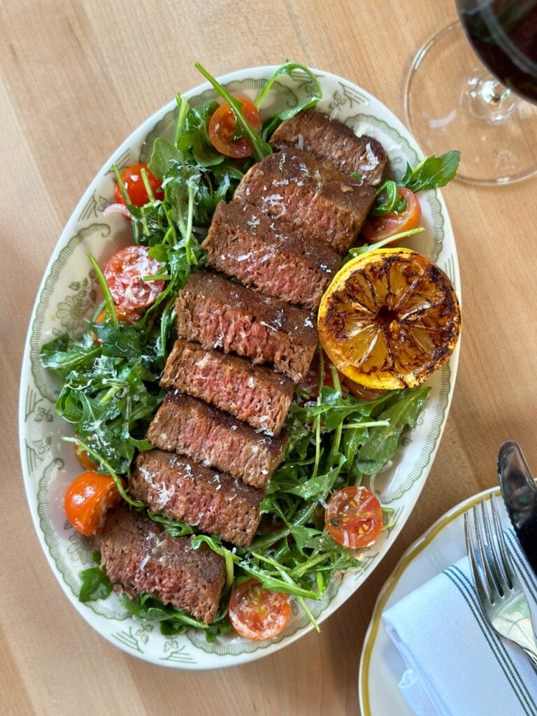 A vegan Chunk Foods steak at The Butcher's Daughter in New York City