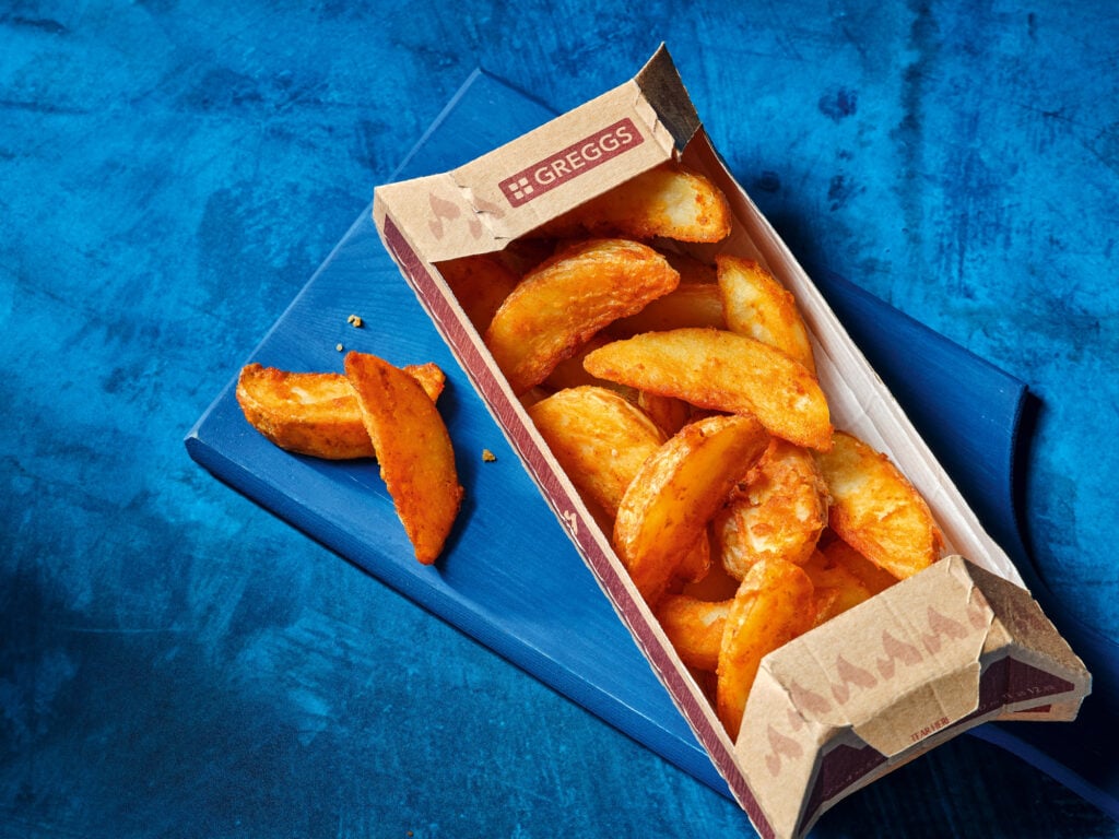 Greggs vegan potato wedges