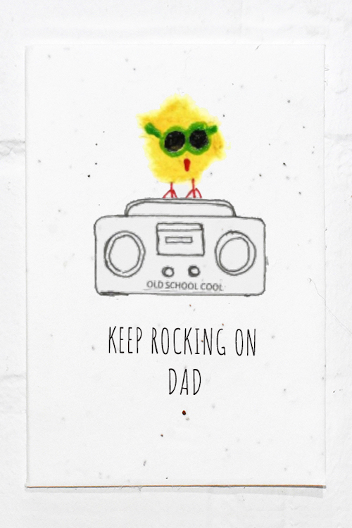 An eco-friendly sustainable Father's Day card