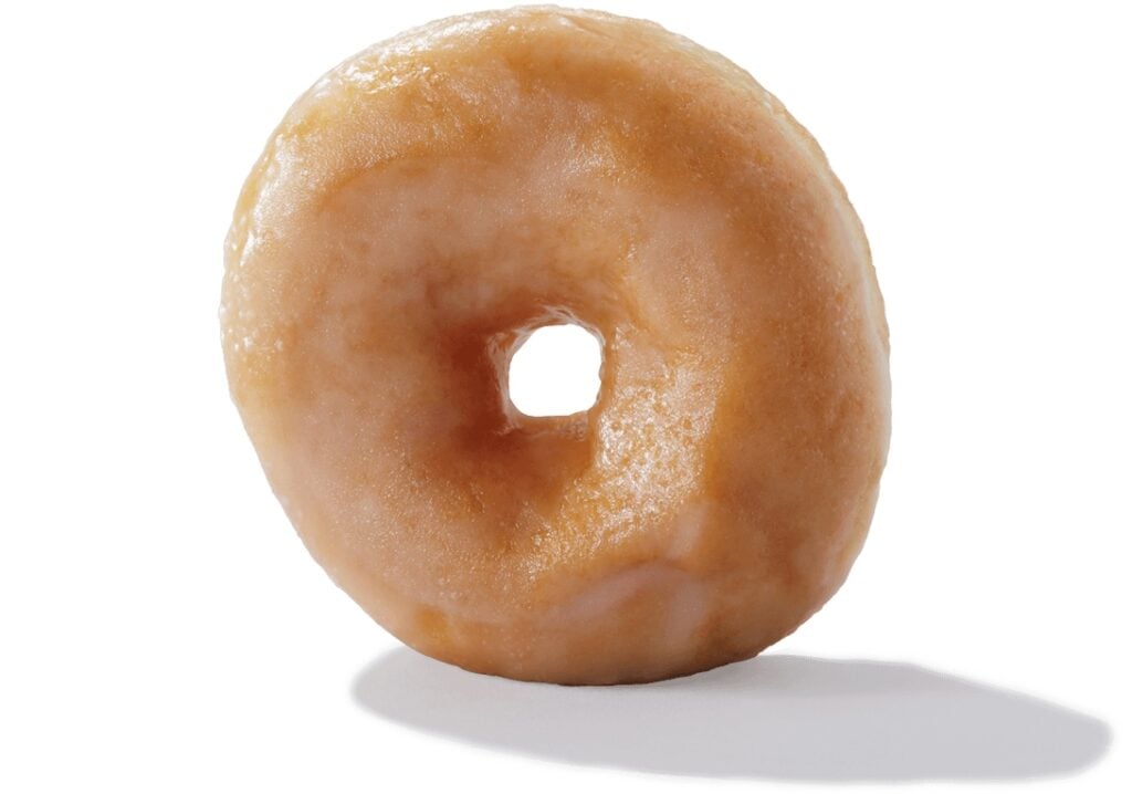 Greggs vegan Glazed Ring Doughnut