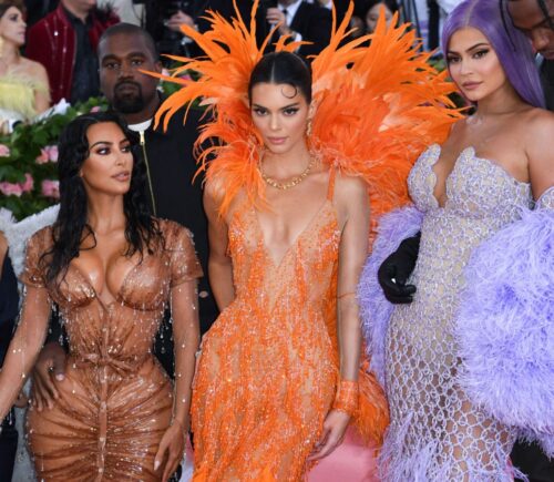 Kris Jenner, Kim Kardashian, Kendall Jenner, and Kylie Jenner on the red carpet at the Met Gala