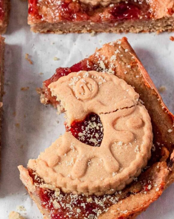 Vegan chickpea blondies made from a plant-based recipe