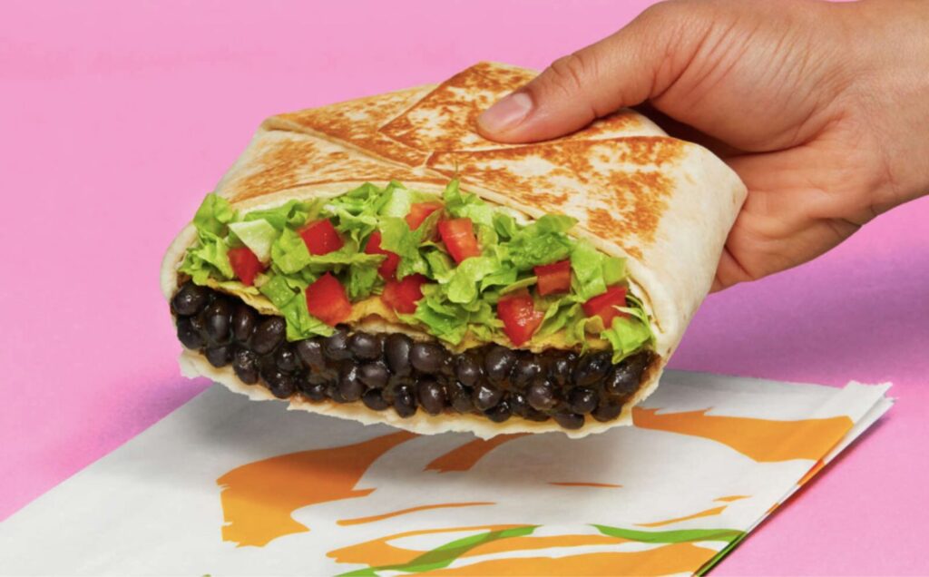 A Taco Bell Vegan Burrito