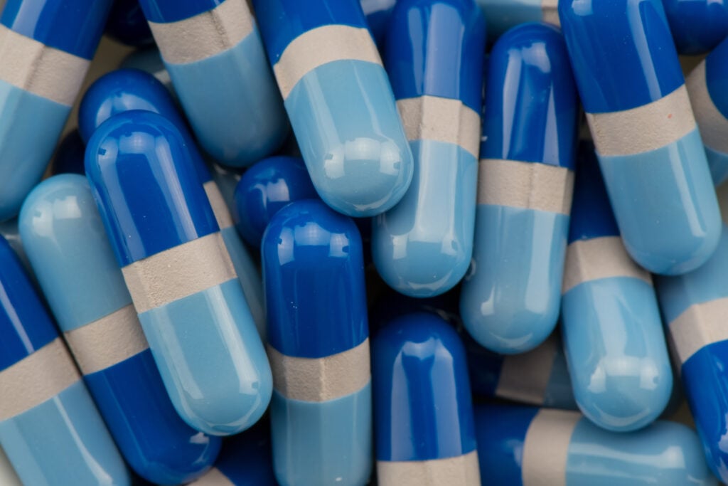 Medicine capsules made from gelatin