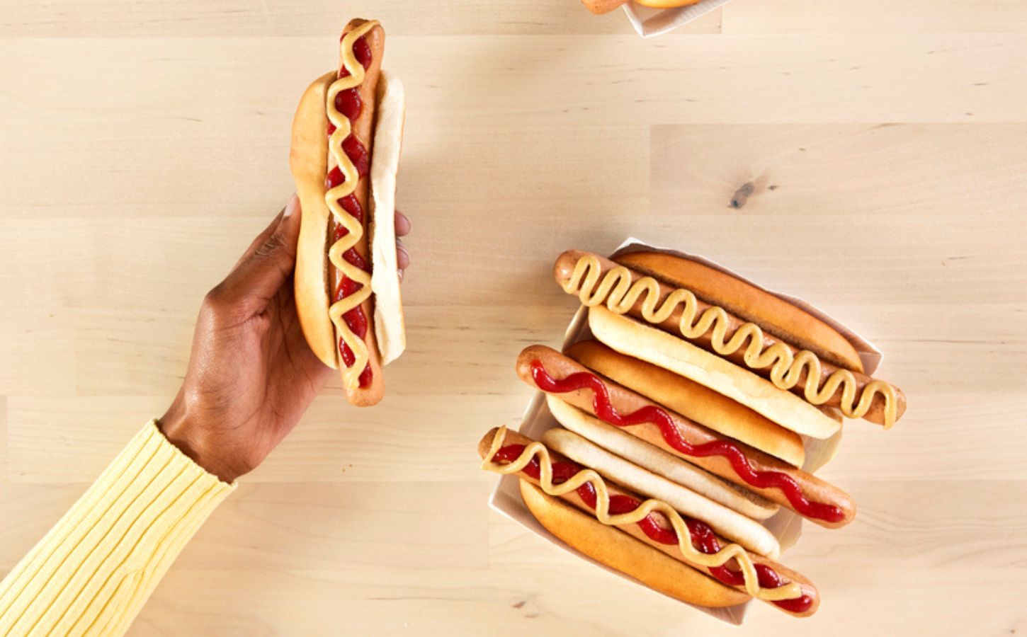 IKEA's new vegan hot dog on a bun with sauce